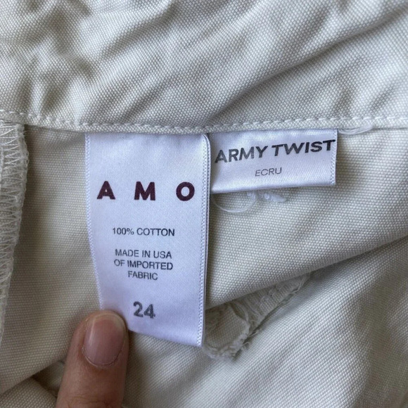 Women's AMO Army Twist Utility Cropped Pants  Size 24 - Picture 9 of 12